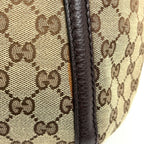 Gucci Shoulder Bag GG Pattern Bamboo Canvas Brown — view 4