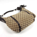 Gucci Shoulder Bag GG Pattern Bamboo Canvas Brown — view 2