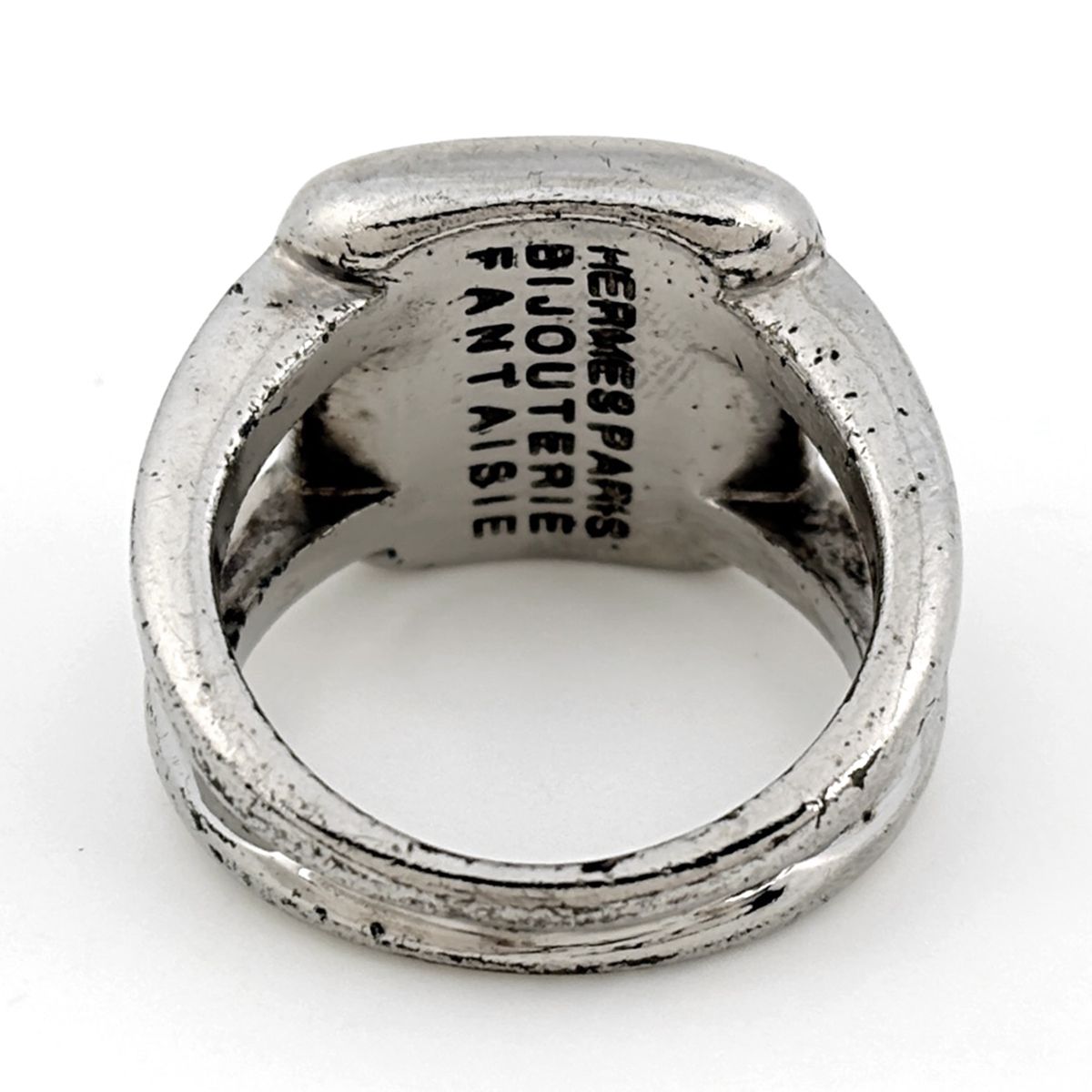Hermes Corozo Ring Sellier Metal Silver — view 3