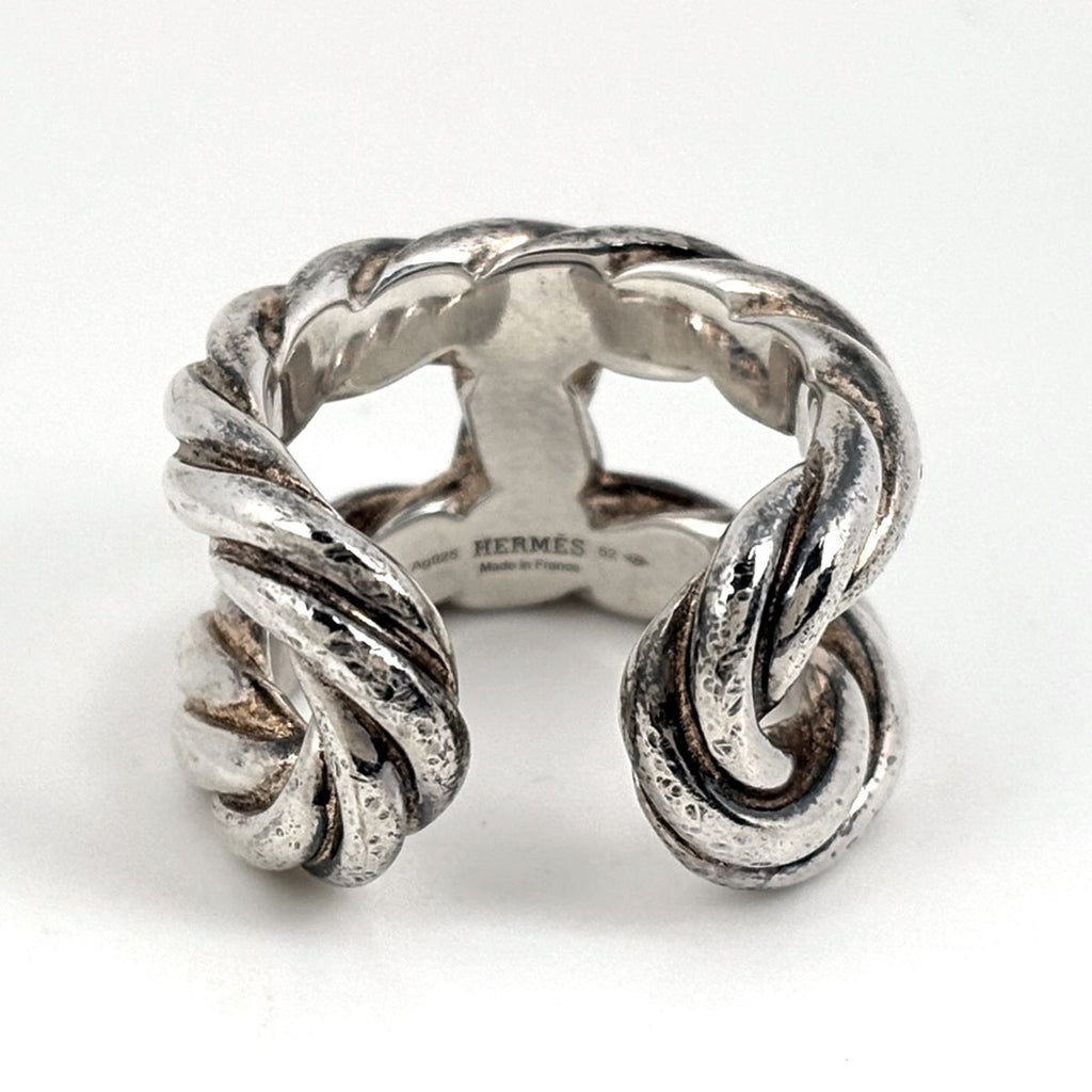 Hermes Parade Twist Ring 925 Sterling Silver — view 3