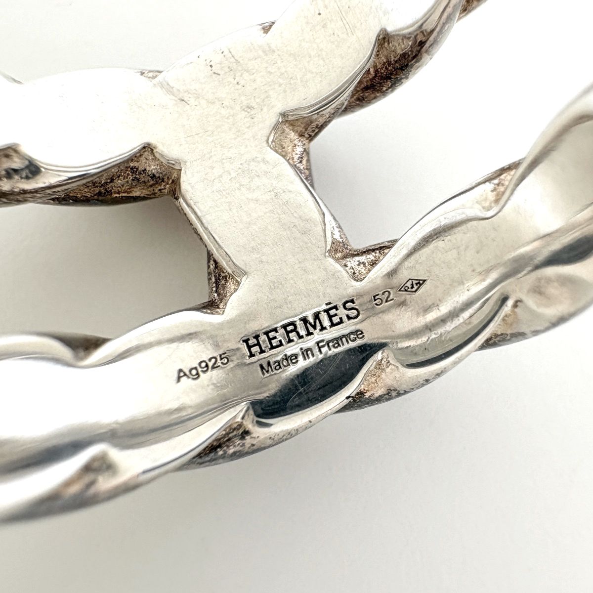 Hermes Parade Twist Ring 925 Sterling Silver — view 6