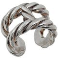 Hermes Parade Twist Ring 925 Sterling Silver