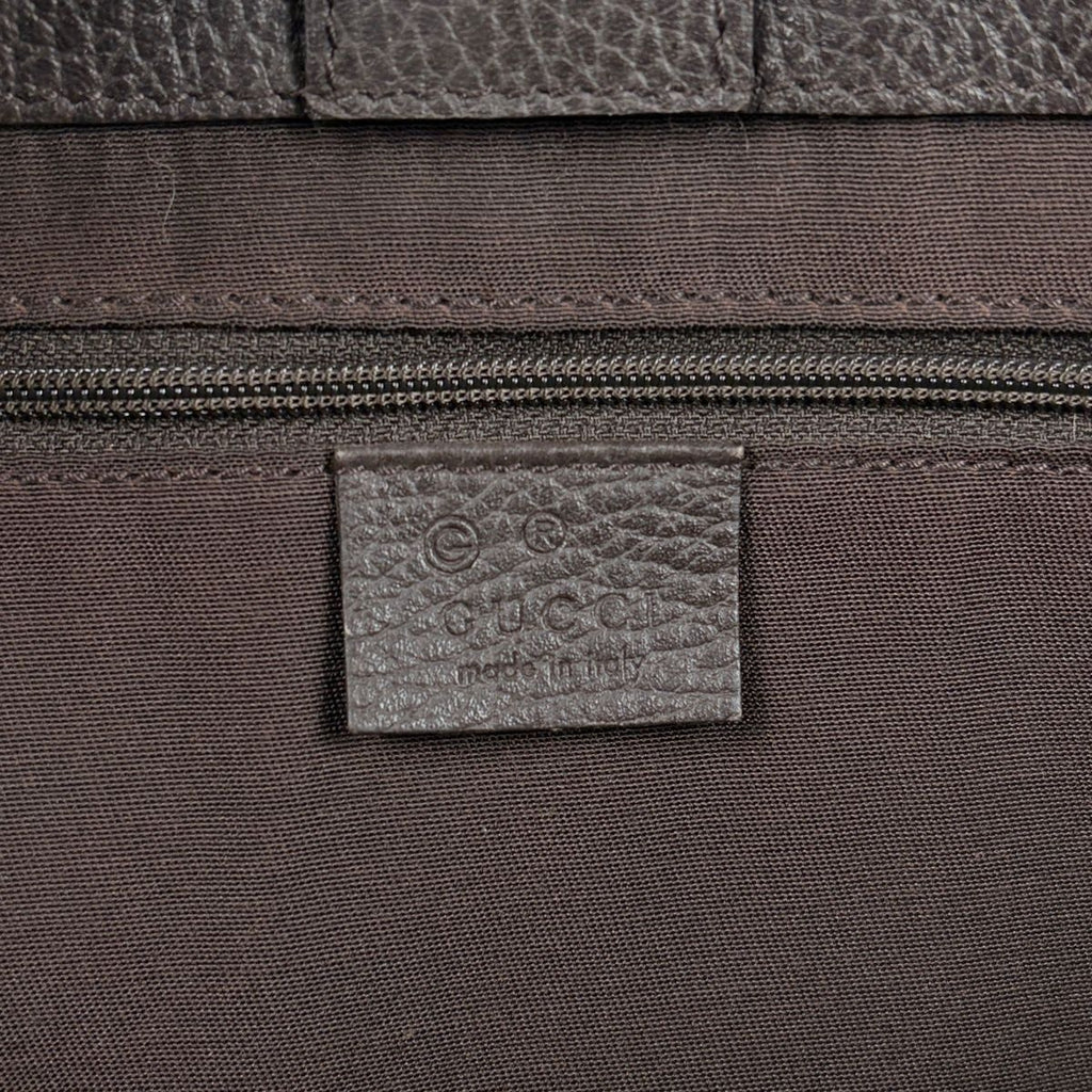 Gucci Tote Bag Bamboo Fringe Tassel Leather Brown — view 7
