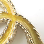 Chanel Brooch CC Logo Rhinestone Gold — view 3
