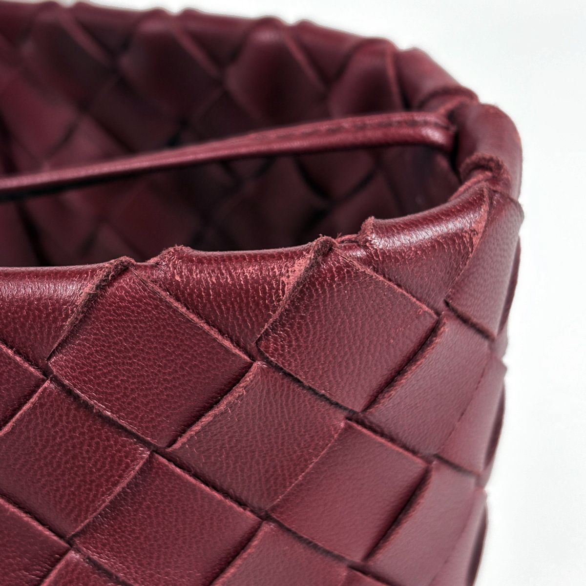 Bottega Veneta Handbag Intrecciato Leather Bordeaux — view 5
