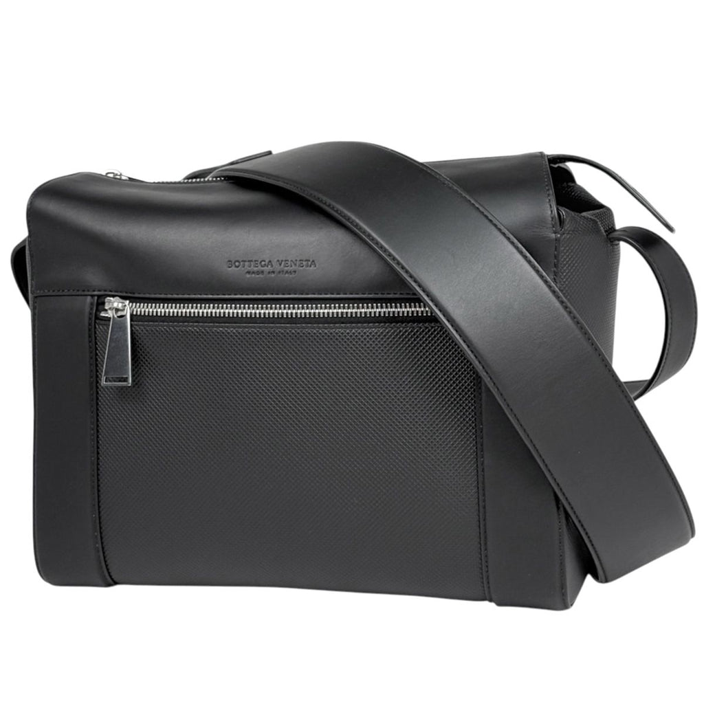 Bottega Veneta Shoulder Bag Logo Leather Black