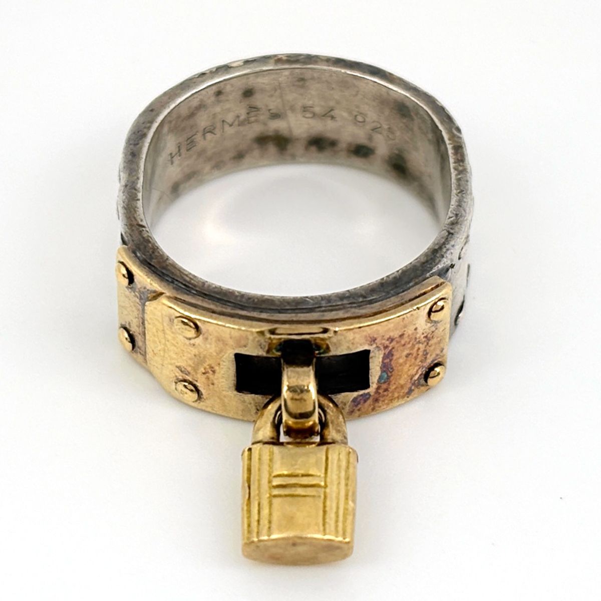 Hermes Ring 925 Sterling Silver Gold — view 2