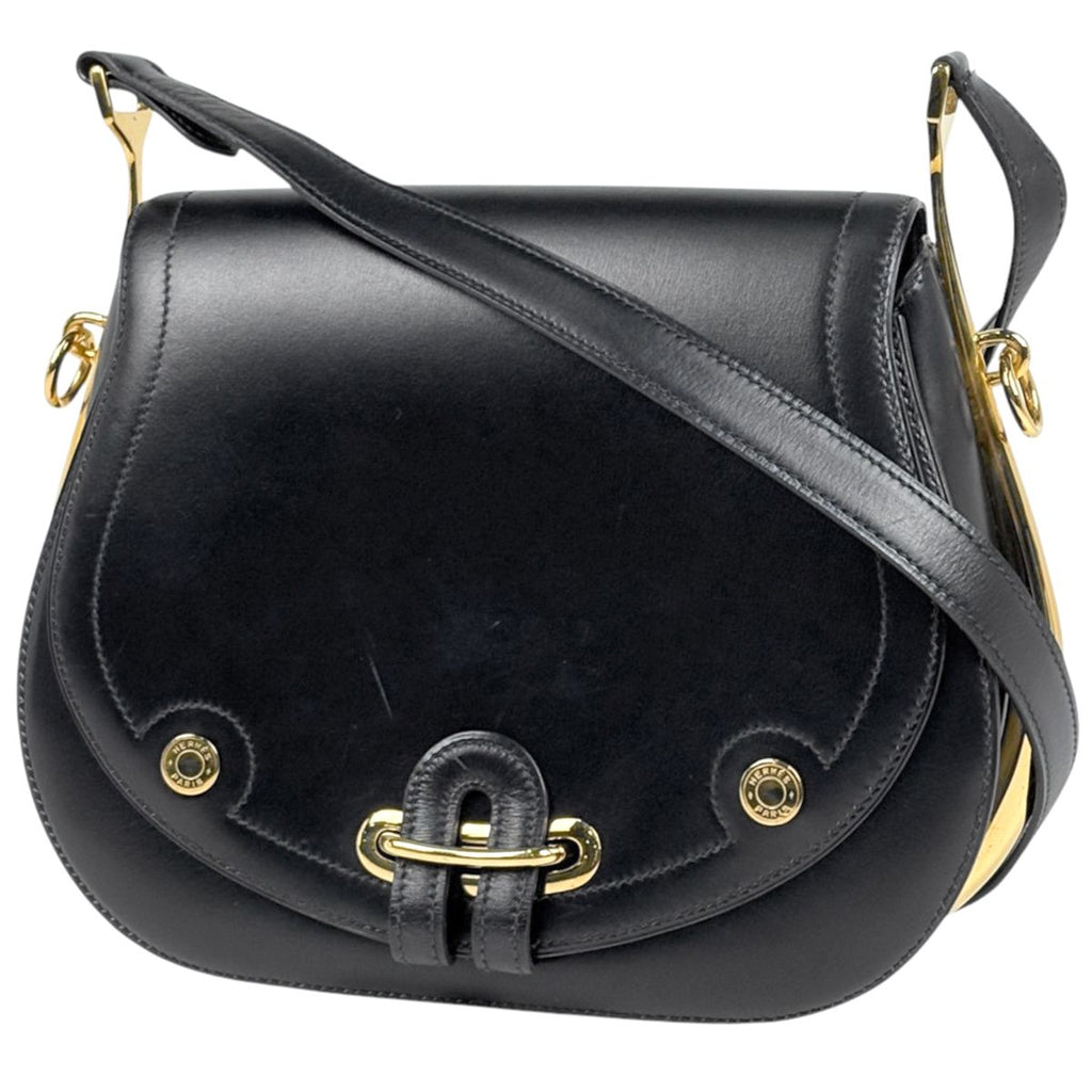 Hermes Shoulder Bag Passcode Box Calf Black