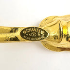 Chanel Necklace CC Logo Long Color Stone Gold Green — view 4
