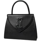 Saint Laurent Handbag Logo Leather Black