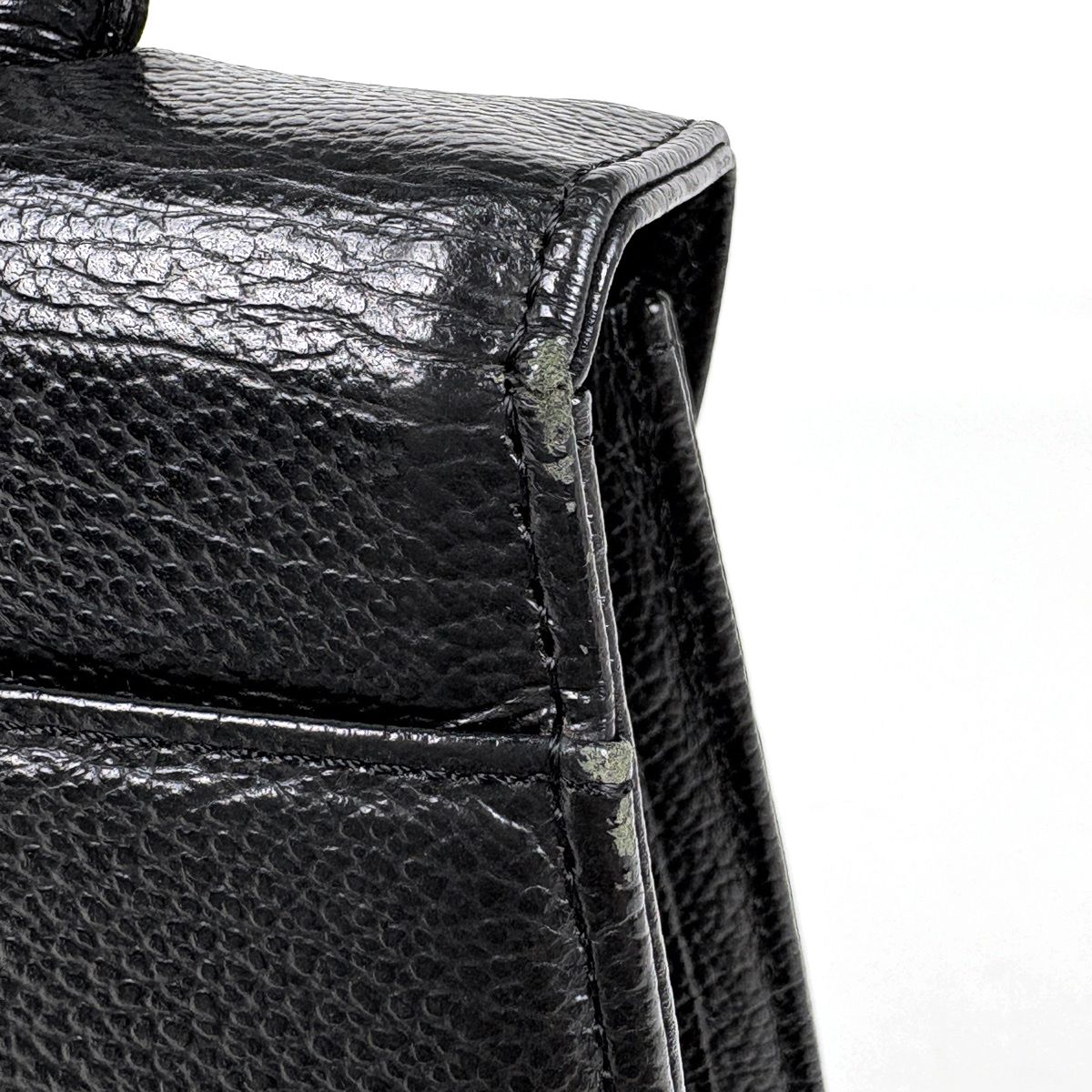 Saint Laurent Handbag Logo Leather Black — view 4
