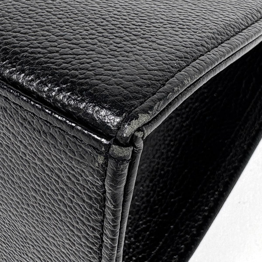 Saint Laurent Handbag Logo Leather Black — view 3