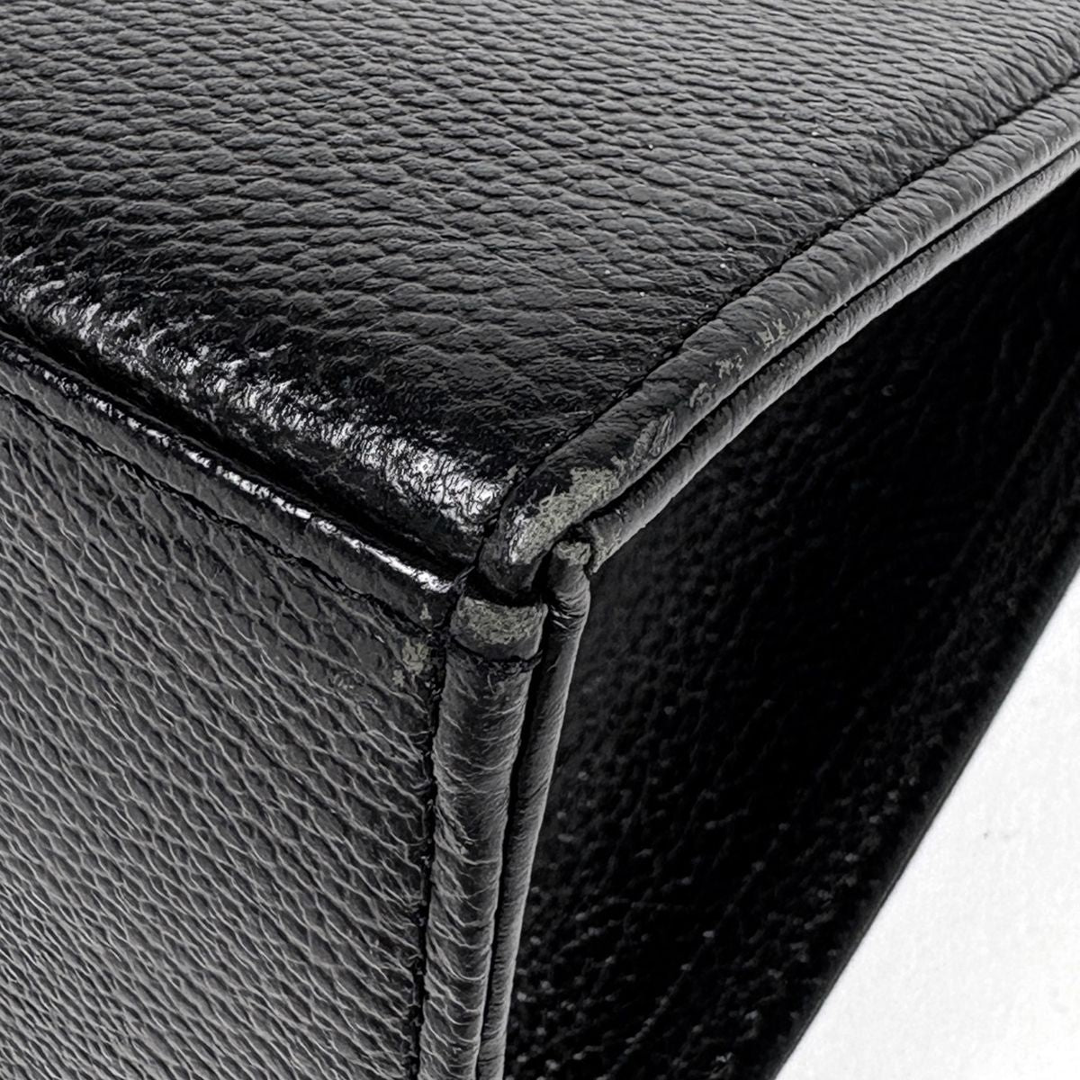 Saint Laurent Handbag Logo Leather Black — view 3