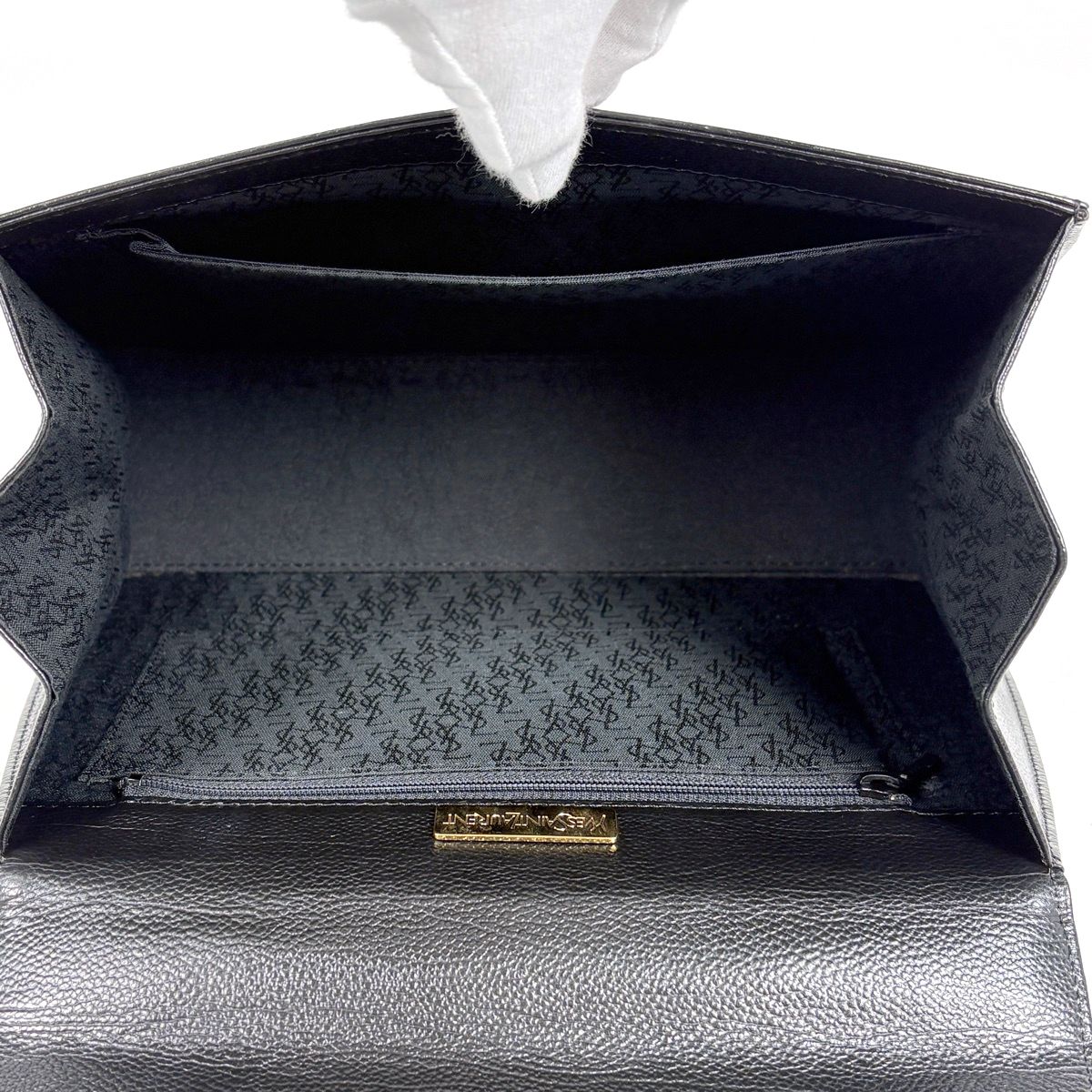 Saint Laurent Handbag Logo Leather Black — view 8