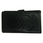 Chanel Wallet Black CC Logo Gold Kiss Lock — view 2