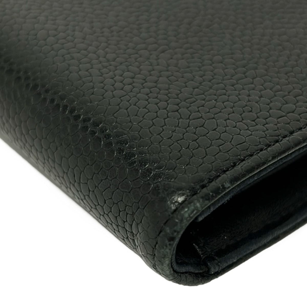Chanel Wallet Black CC Logo Gold Kiss Lock — view 6