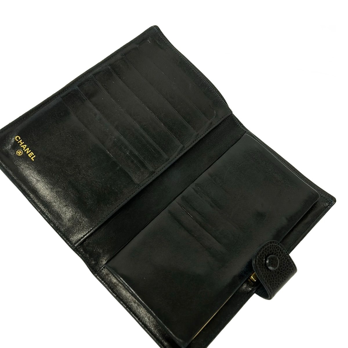 Chanel Wallet Black CC Logo Gold Kiss Lock — view 3
