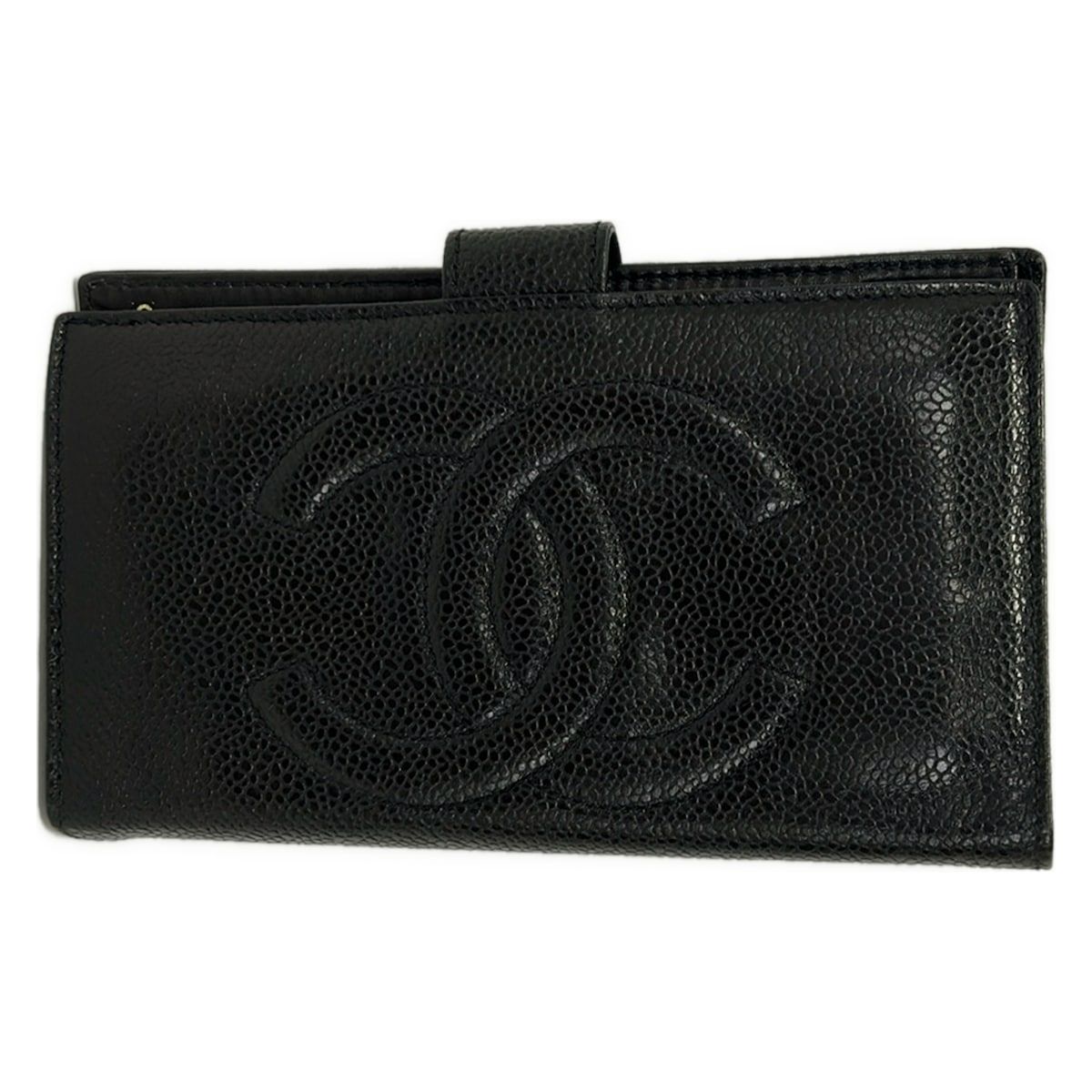 Chanel Wallet Black CC Logo Gold Kiss Lock — view 2