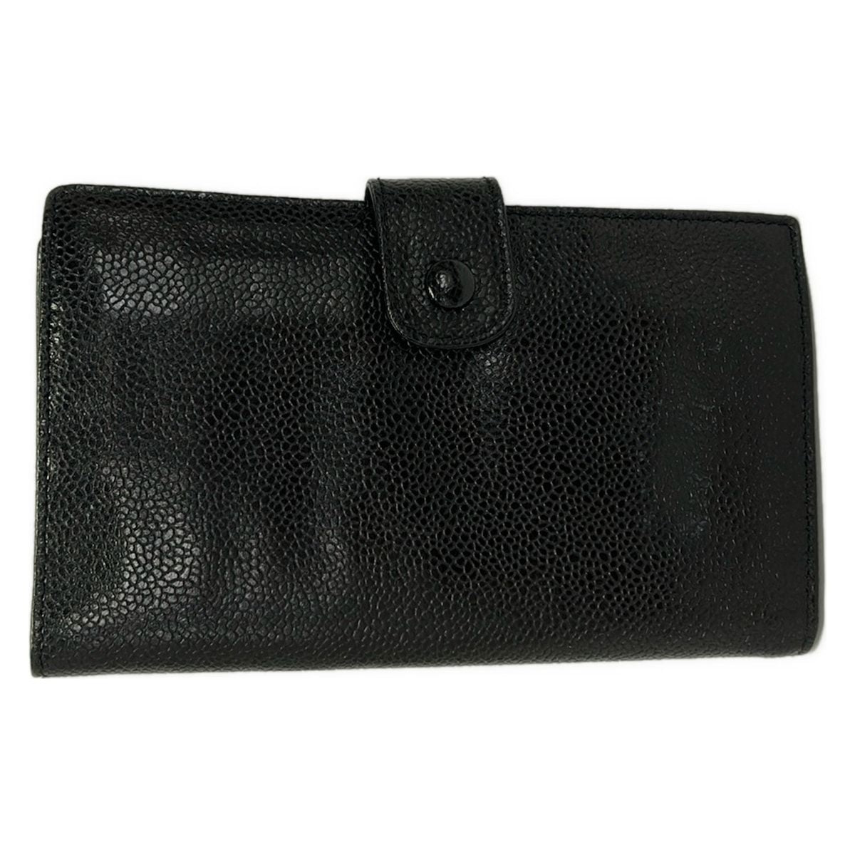 Chanel Wallet Black CC Logo Gold Kiss Lock
