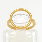 Dior 30 Montaigne Ring S Gold Silver Tone Metal Bicolor CD Signature — view 6
