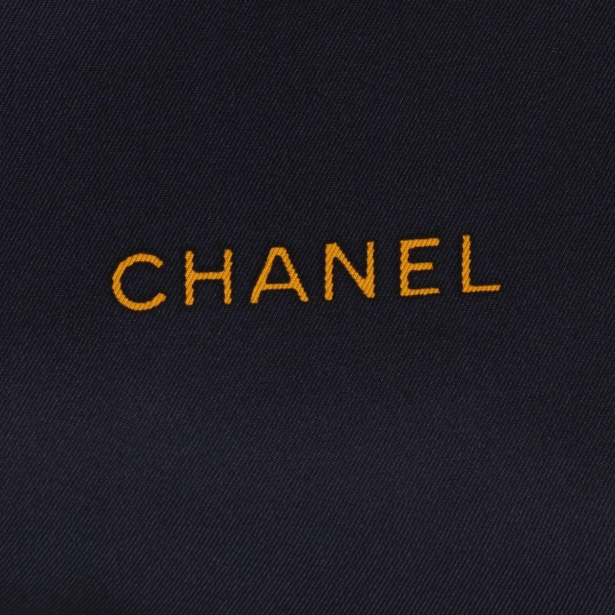 Chanel Scarf CC Logo Camellia Black Silk — view 2