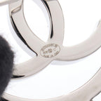 Chanel Brooch CC Logo Circle Black Leather — view 3