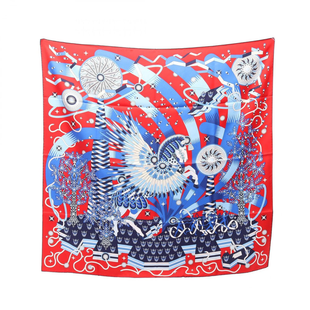 Hermes Scarf Carre 90 la Source de Pegase Silk 90 Water of Pegasus