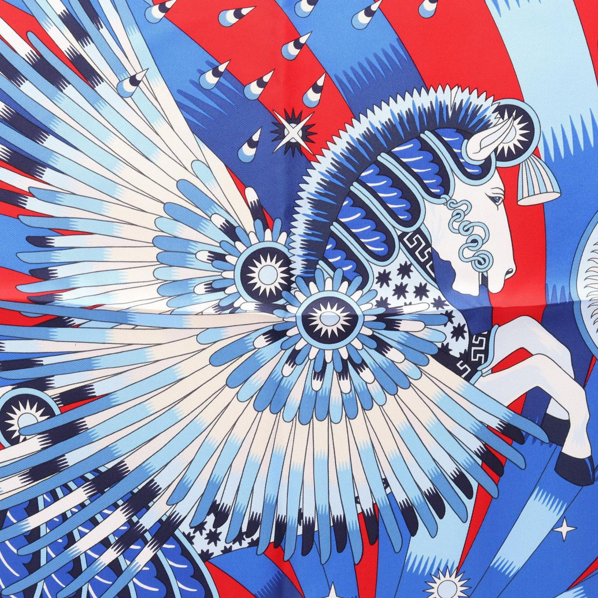 Hermes Scarf Carre 90 la Source de Pegase Silk 90 Water of Pegasus — view 5