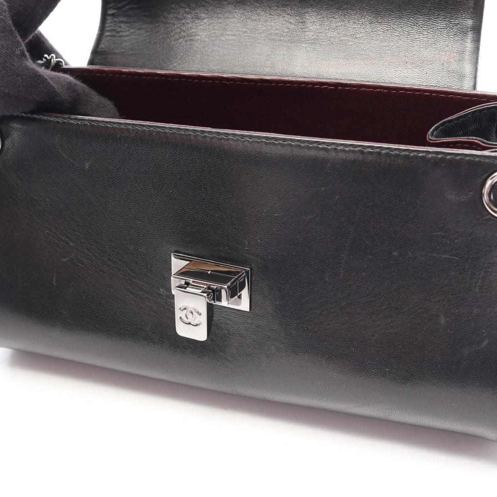 Chanel Shoulder Bag Mademoiselle Black Lambskin Chain — view 7