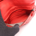 Bottega Veneta Shoulder Bag Intrecciato Red Leather Mini Chain — view 4