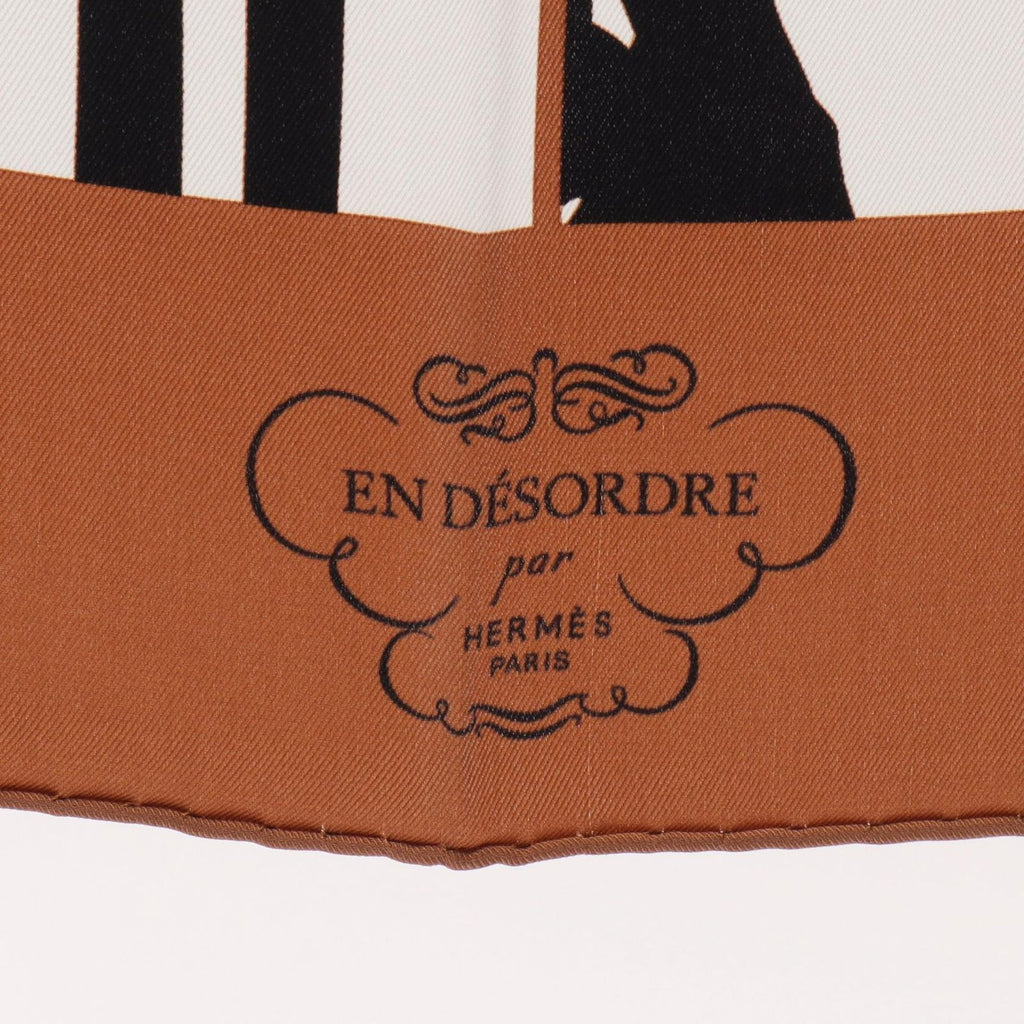 Hermes Scarf Carre 70 en Desordre Beige Silk — view 5