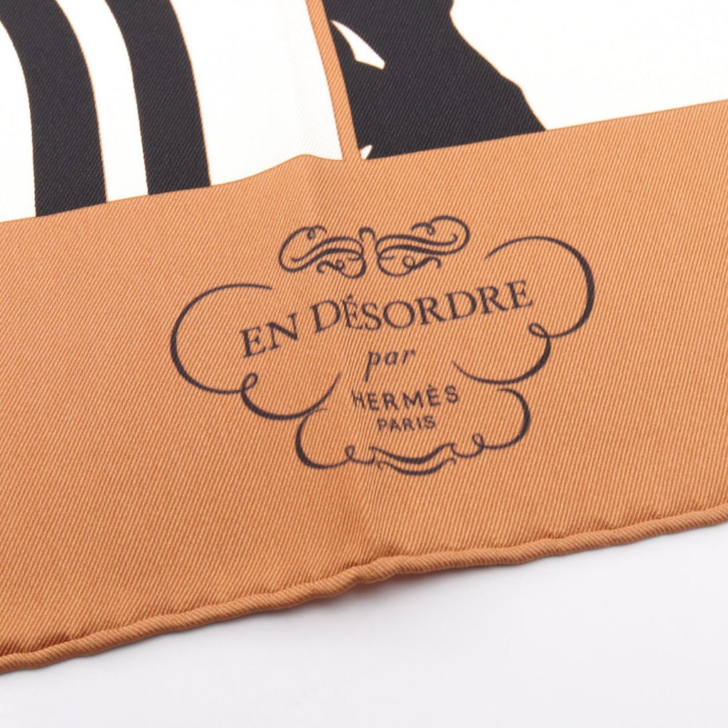 Hermes Scarf Carre 70 en Desordre Beige Silk — view 5