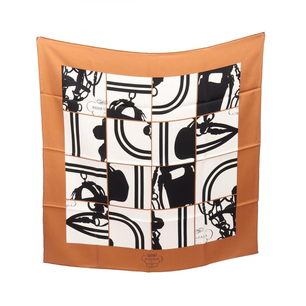 Hermes Scarf Carre 70 en Desordre Beige Silk