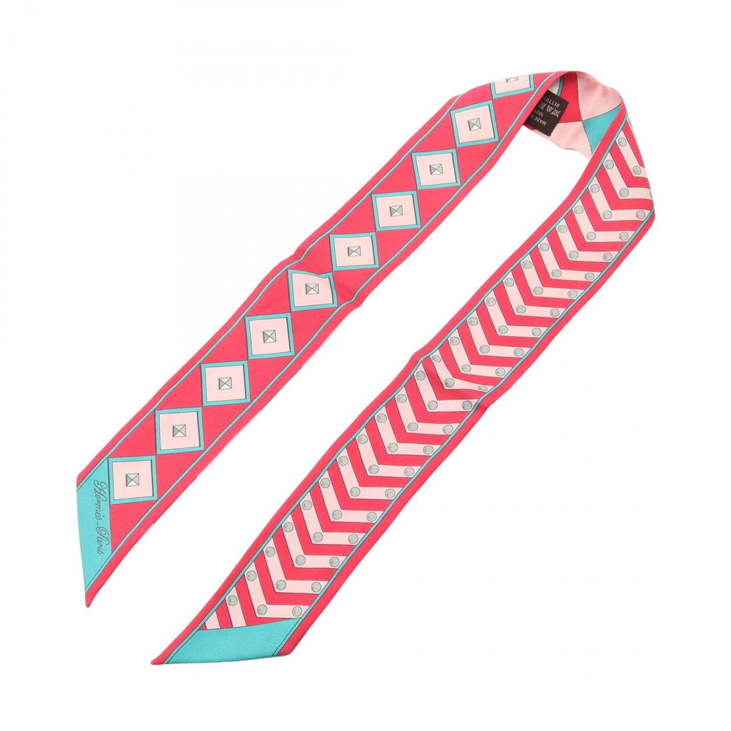 Hermes Scarf Twilly Colliers Et Chiens Ribbon Silk — view 2