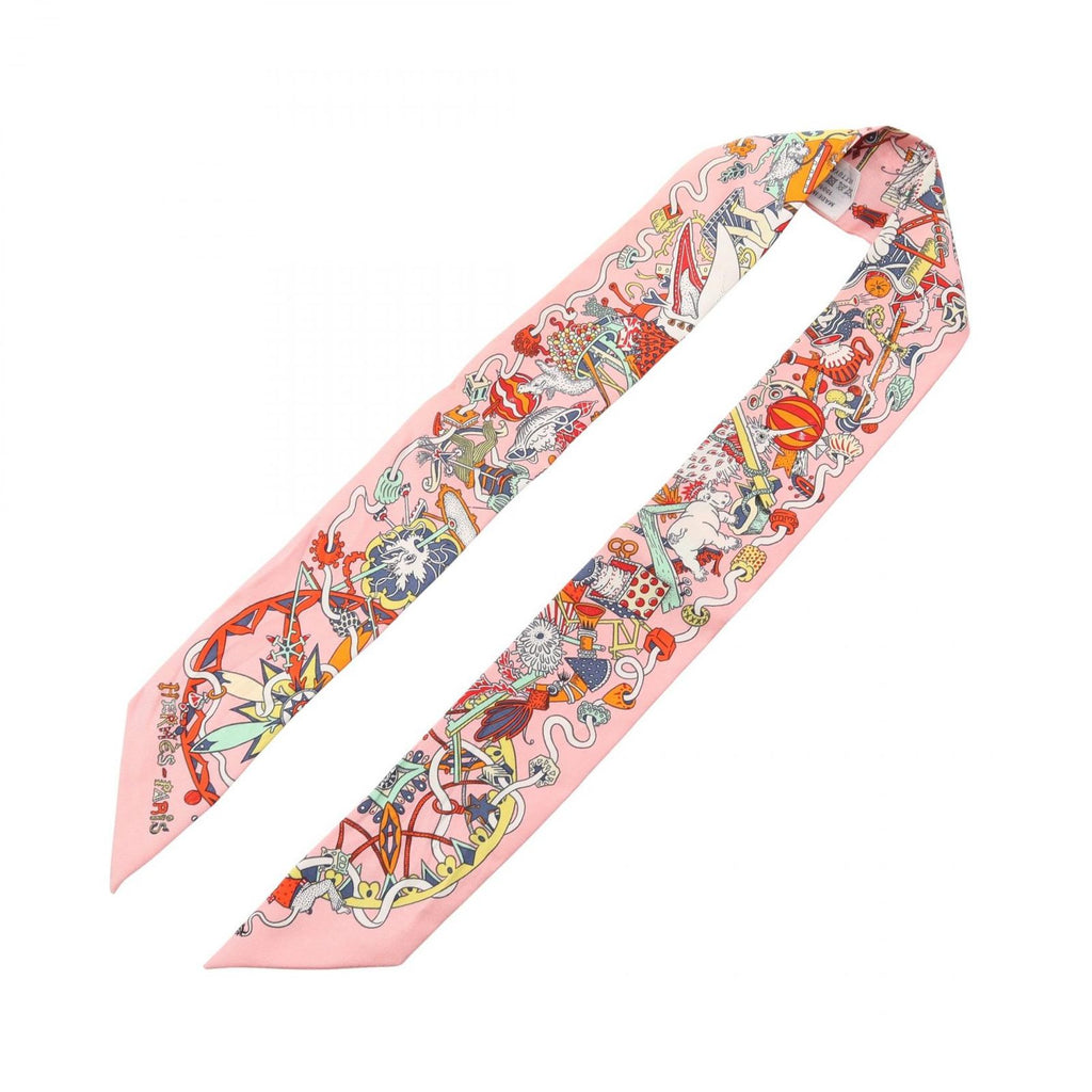 Hermes Scarf Twilly la Folle Parade Ribbon Silk — view 2