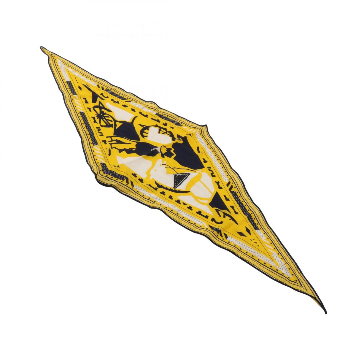 Hermes Scarf Rosange Puzzleii Yellow Silk — view 2