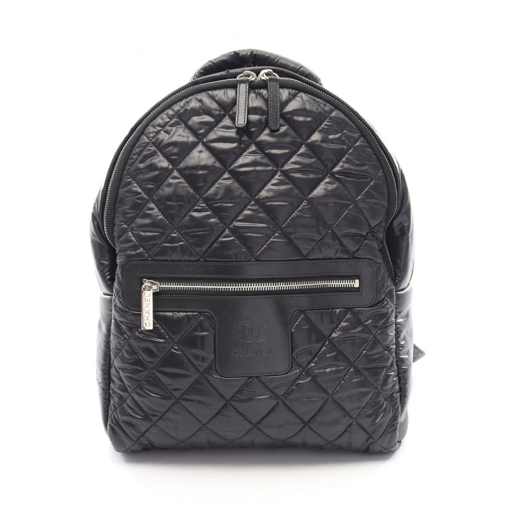 Chanel Backpack Coco Cocoon Black Nylon Leather