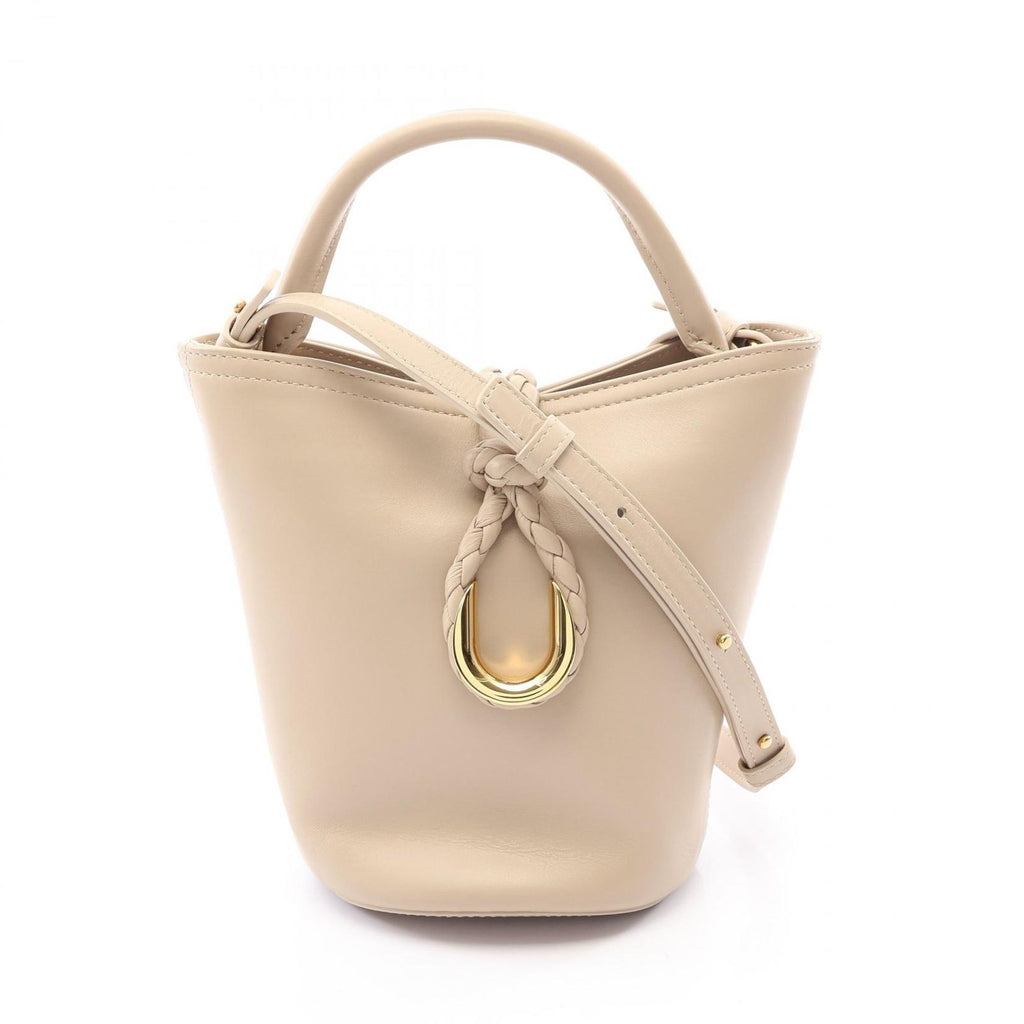 Bottega Veneta Liberta Bucket Bag Small 2-Way Beige Leather