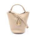 Bottega Veneta Liberta Bucket Bag Small 2-Way Beige Leather