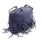 Bottega Veneta Shoulder Bag Intrecciato Navy Leather Edge — view 2