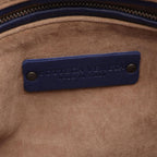 Bottega Veneta Shoulder Bag Intrecciato Navy Leather Edge — view 4
