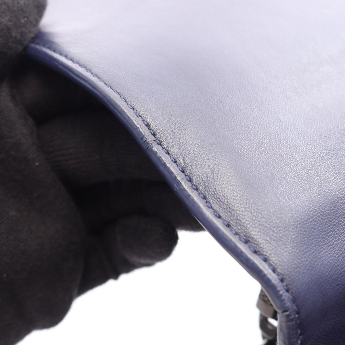 Bottega Veneta Intrecciato 2-Way Navy Leather Shoulder Bag — view 7