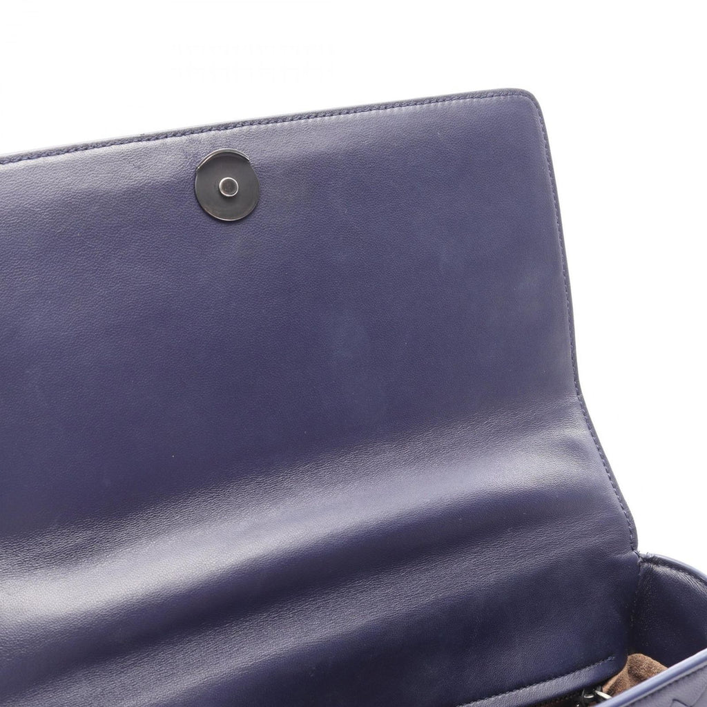 Bottega Veneta Intrecciato 2-Way Navy Leather Shoulder Bag — view 5