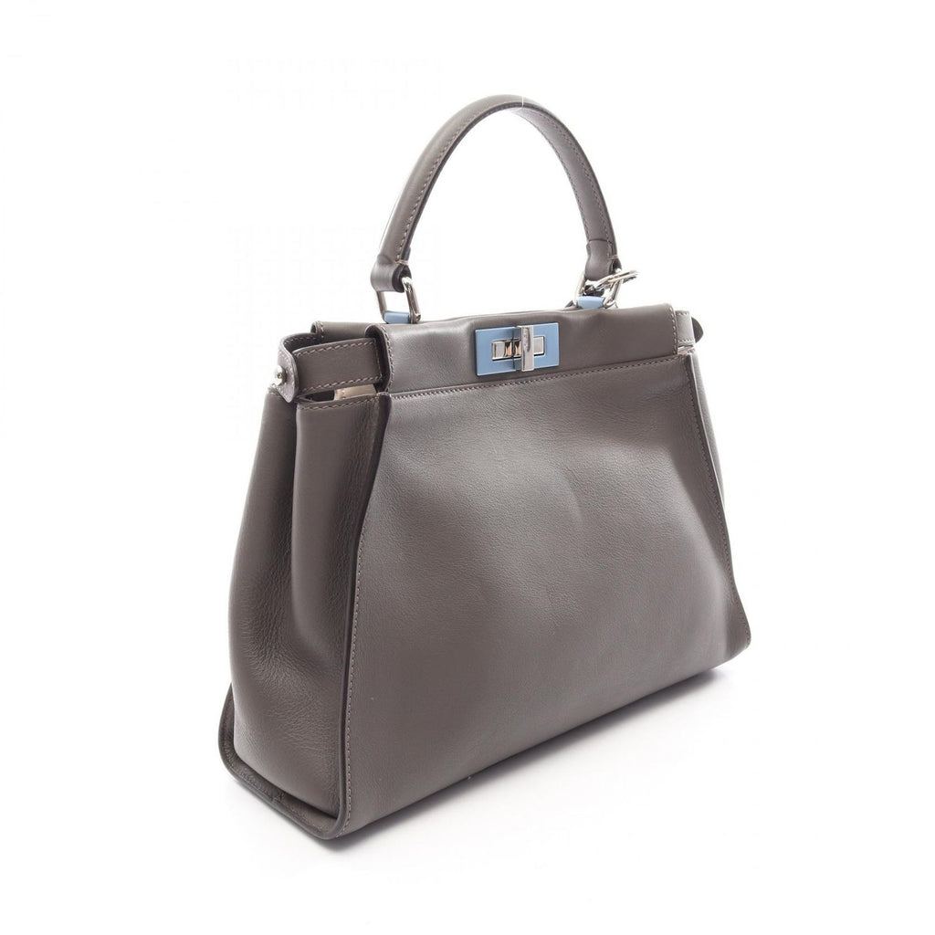 Fendi Handbag Peekaboo Regular Dark Gray Leather — view 2