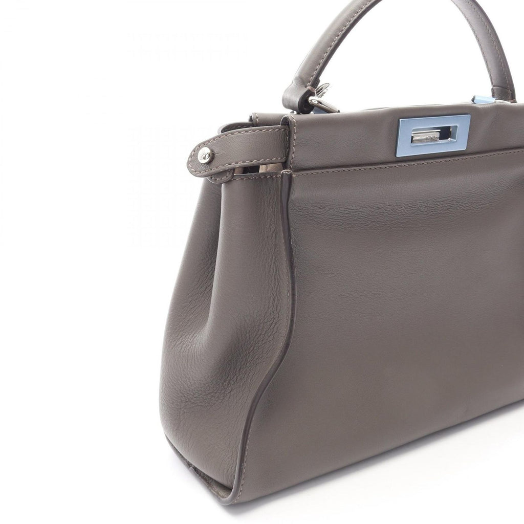 Fendi Handbag Peekaboo Regular Dark Gray Leather — view 6