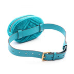 Gucci Waist Bag GG Marmont Turquoise Blue Fabric Leather Matelasse — view 2