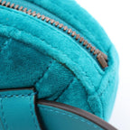 Gucci Waist Bag GG Marmont Turquoise Blue Fabric Leather Matelasse — view 6