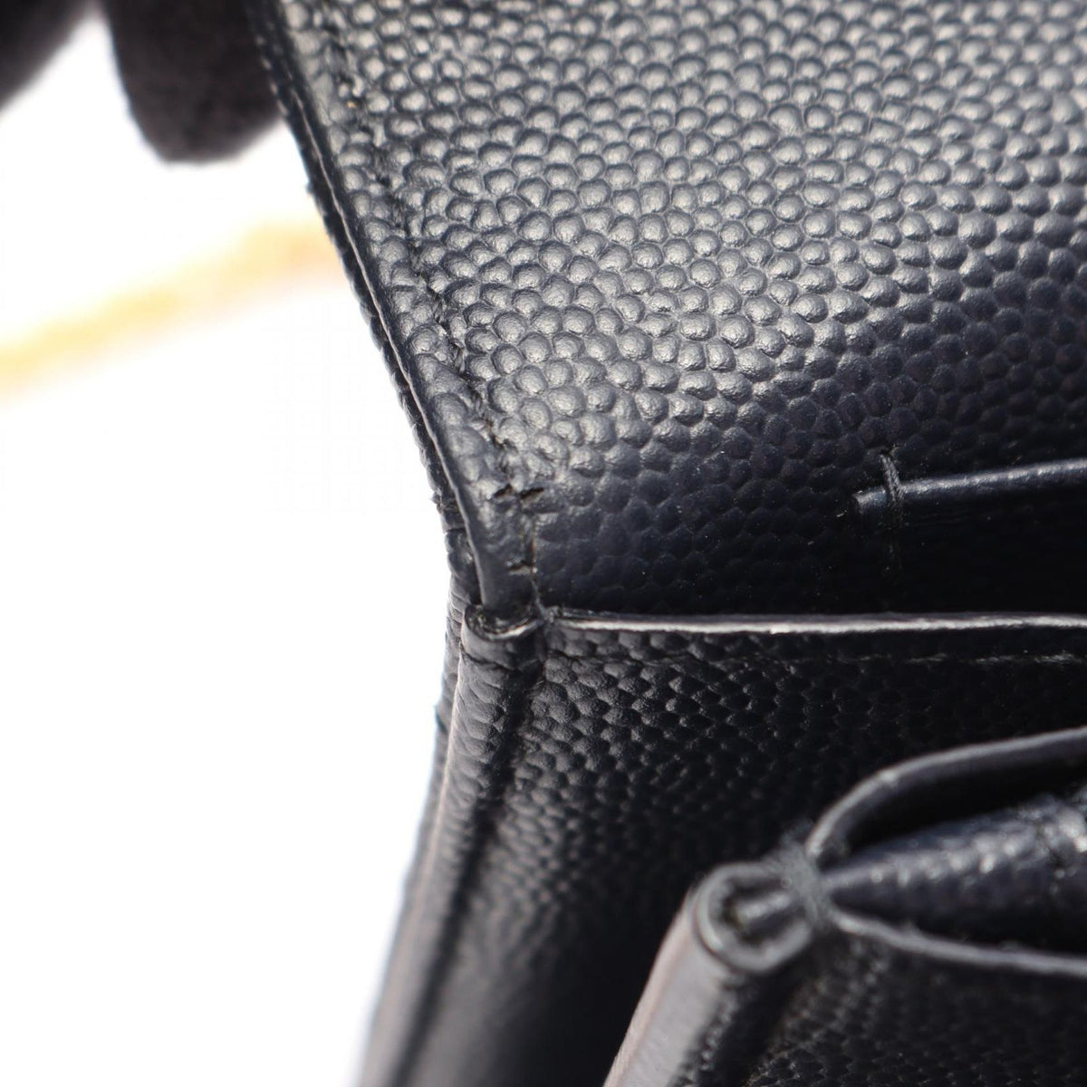 Saint Laurent Paris Shoulder Bag Cassandra Classic Navy Leather Chain Wallet — view 6