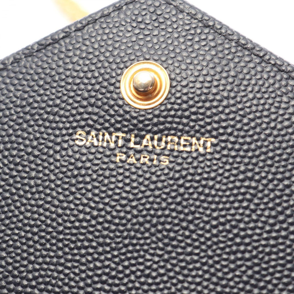 Saint Laurent Paris Shoulder Bag Cassandra Classic Navy Leather Chain Wallet — view 4