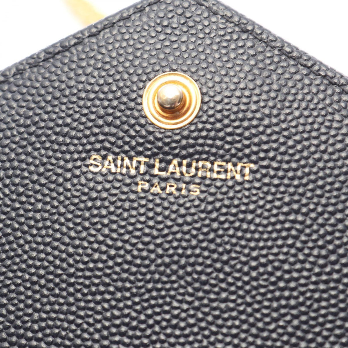 Saint Laurent Paris Shoulder Bag Cassandra Classic Navy Leather Chain Wallet — view 4